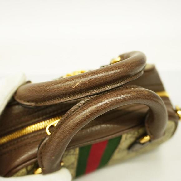 GUCCI Handbag Ophidia 724606 Leather Brown Gold Hardware Women's - Picture 8 of 10